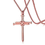 Edelstahl-Titan-Legierungs-Kreuz-Halskette
