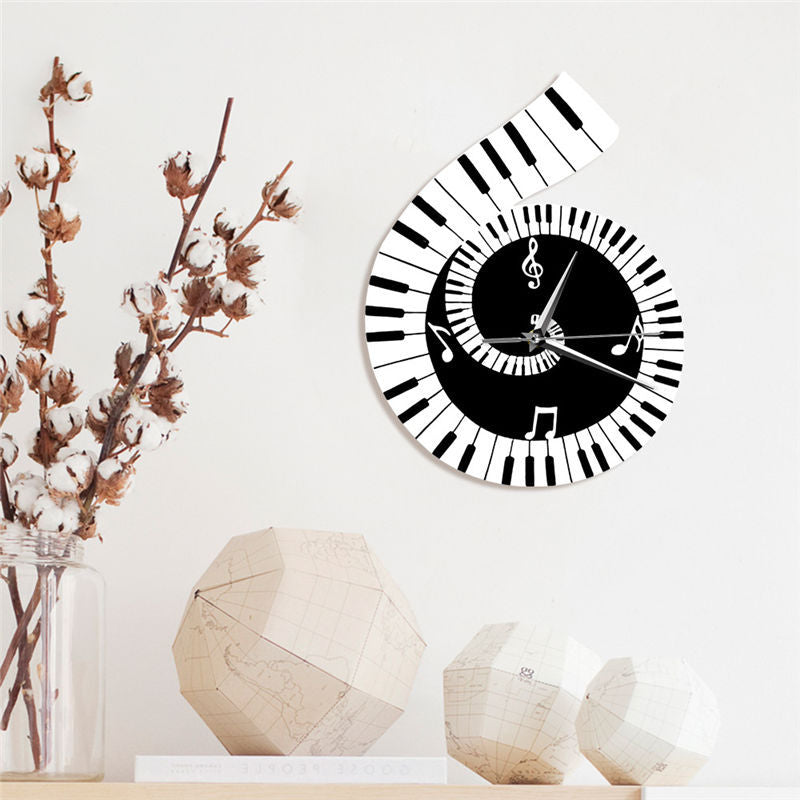 Musikalische Wanduhr Tastatur Dekoration