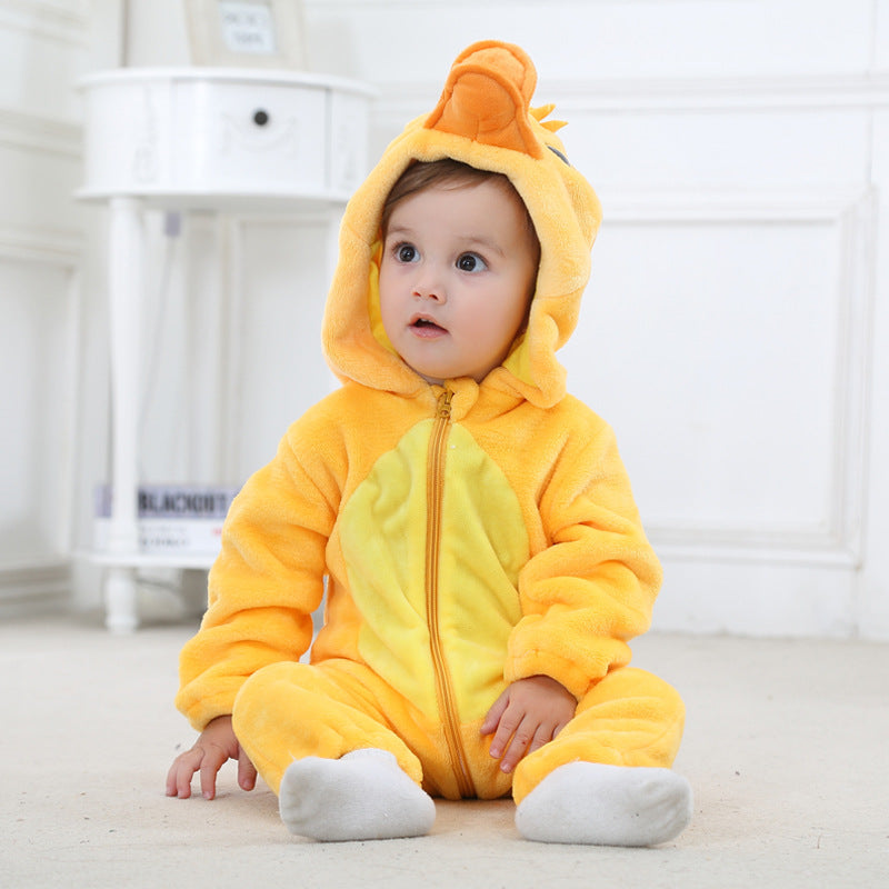 Gemütliche Baby-Tier-Overalls